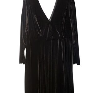 Torrid Elegant Black Velvet Dress